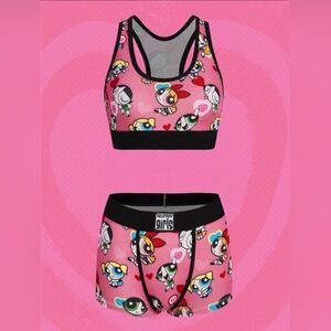 Powerpuff Girls Pink Sports Bra and Shorts Set